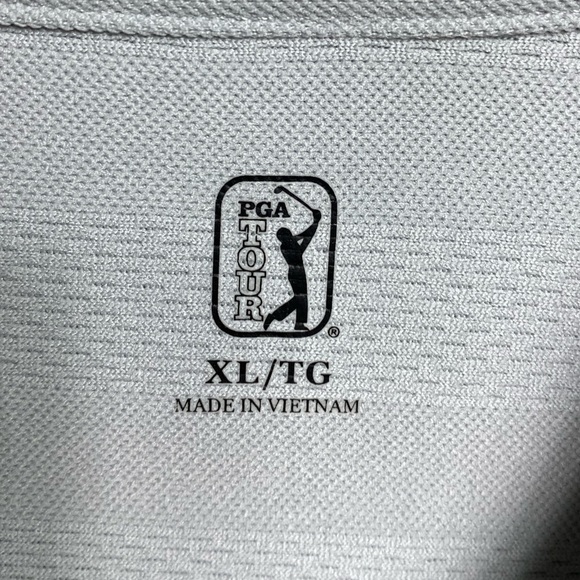PGA Tour mens golf polo shirt Sz XL gray 100% polyester - Picture 3 of 4